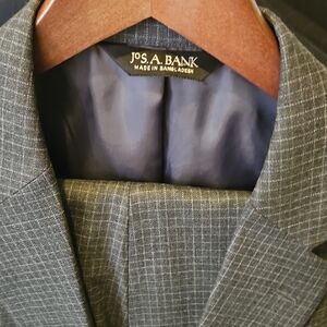 Jos. A. Bank Charcoal Checkered Men's Suit